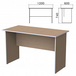 Стол письменный "Бюджет", 1200х600х740 мм, орех онтарио, 402660-160 - Фото предпросмотра