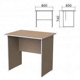 Стол письменный "Бюджет", 800х600х740 мм, орех онтарио, 402659-160 - Фото предпросмотра