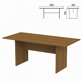Стол для переговоров "Арго", 1800х850х760 мм, орех - Фото предпросмотра