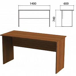 Стол письменный "Эко", 1400х600х740 мм, орех, 400746-19 - Фото предпросмотра