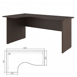 Стол эргономичный Trend 160x90x75 тёмный дуб - Фото предпросмотра