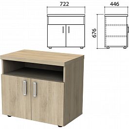 Тумба для оргтехники "Приоритет", 722х446х676 мм, 2 двери, полка, кронберг, К-928, К-928 кронберг - Фото предпросмотра