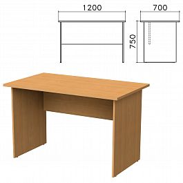 Стол письменный "Монолит", 1200х700х750 мм, цвет бук бавария, СМ1.1 - Фото предпросмотра
