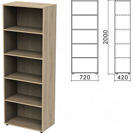 Шкаф (стеллаж) "Приоритет", 720х420х2000 мм, 4 полки, кронберг, К-934, К-934 кронберг - Фото предпросмотра