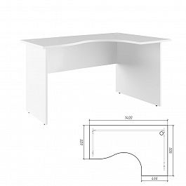 Стол эргономичный Trend 140x90x75 белый - Фото предпросмотра