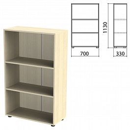 Шкаф (стеллаж) "Канц" 700х330х1130 мм, 2 полки, цвет дуб молочный, ШК39.15 - Фото предпросмотра