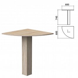 Стол приставной угловой "Бюджет" 600х600х740 мм, дуб сонома, 402664-091 - Фото предпросмотра