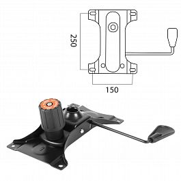 Механизм качания для кресла, "Top-Gun", межцентровое расстояние крепежа 150х250 мм - Фото предпросмотра