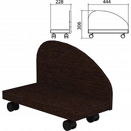 Подставка под системный блок "Приоритет", 228х444х306 мм, венге, К-929, К-929 венге - Фото предпросмотра