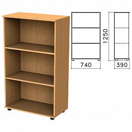 Шкаф (стеллаж) "Монолит", 740х390х1250 мм, 2 полки, цвет бук бавария, ШМ51.1 - Фото предпросмотра