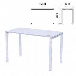 Столешница стола на металлокаркасе "Арго", 1200х600х760 мм, серая - Фото предпросмотра
