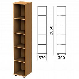 Шкаф (стеллаж) "Монолит", 370х390х2050 мм, 4 полки, цвет бук бавария, КМ45.1 - Фото предпросмотра